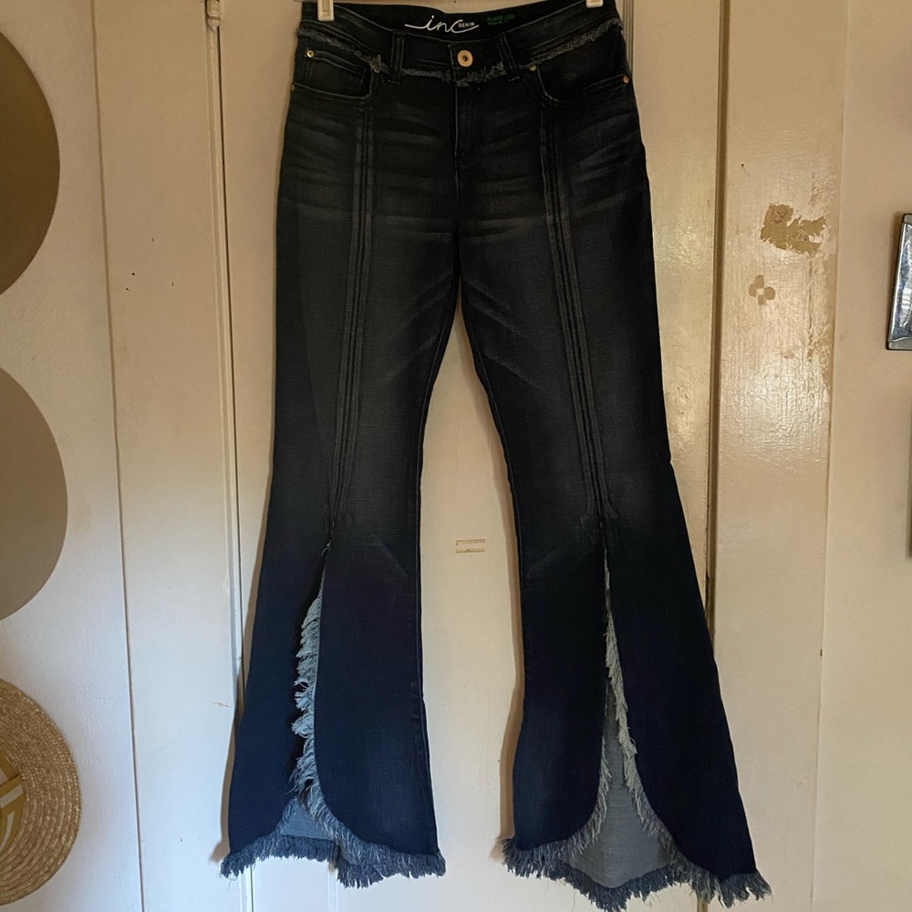 INC extra wide flare w/ distressed slit never worn